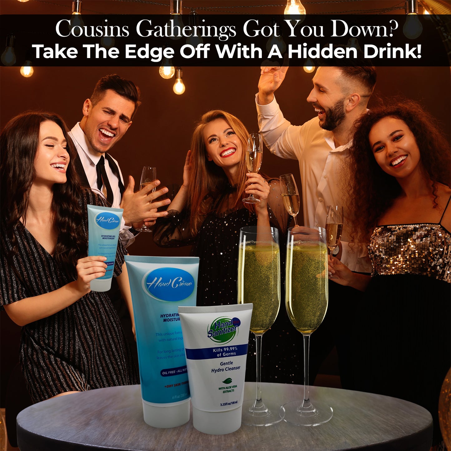 Smuggle Your Booze Hand Creme & Sanitizer Combo Pack Flasks