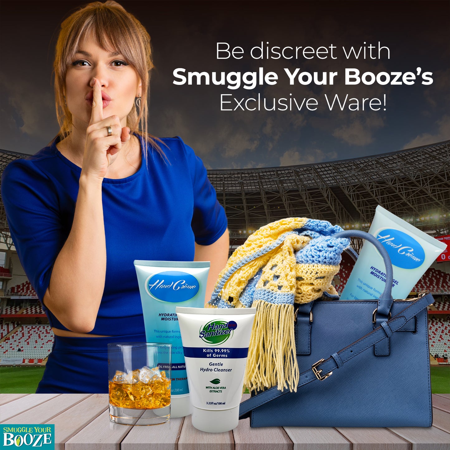 Smuggle Your Booze Hand Creme & Sanitizer Combo Pack Flasks
