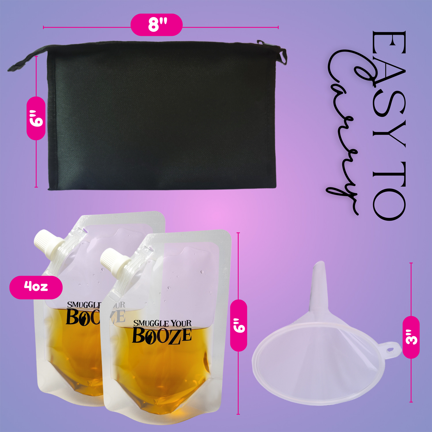 Smuggle Your Booze Cosmetic Bag Hidden Flask