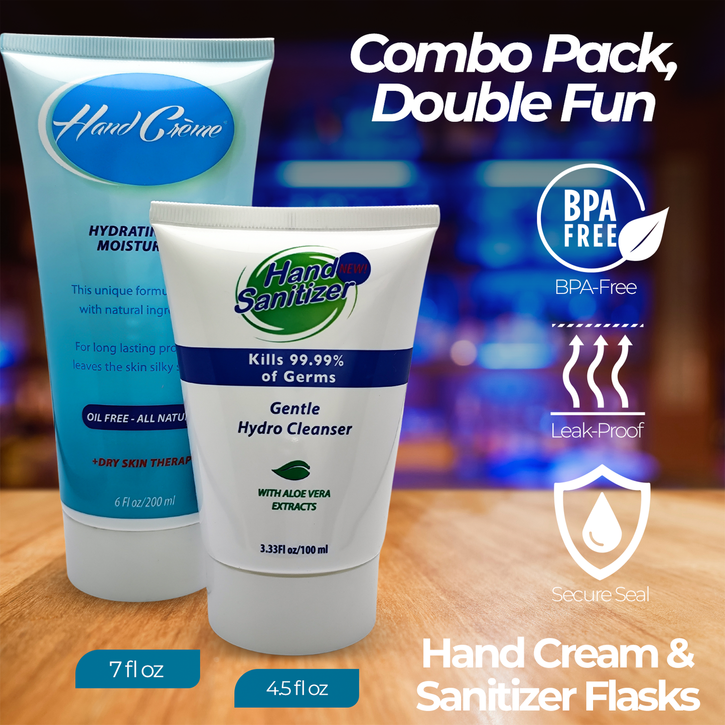 Smuggle Your Booze Hand Creme & Sanitizer Combo Pack Flasks