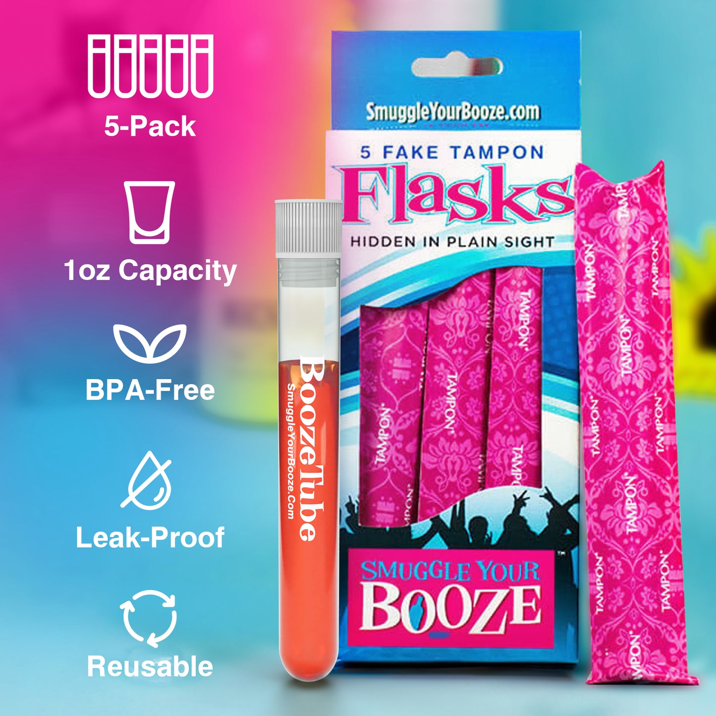 Smuggle Your Booze Tampon Flasks